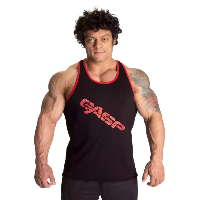 Hovedbilde Gasp Vintage T-back, svart/rød singlet