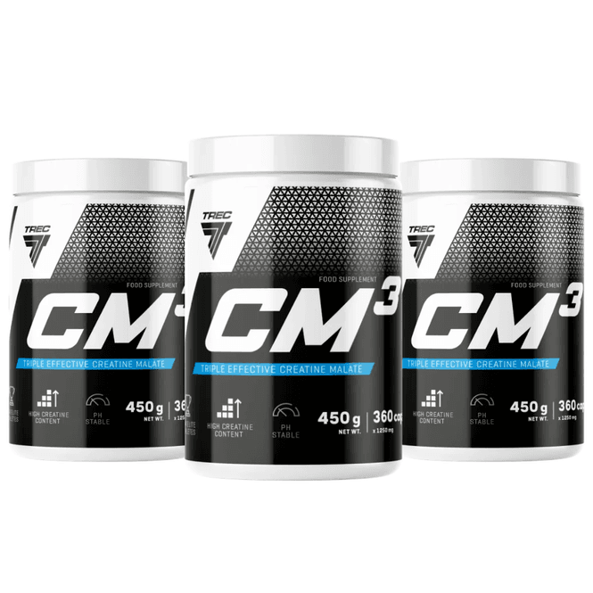 Hovedbilde 3 x Trec CM3 Tri-Creatine 360 kapsler, kreatin