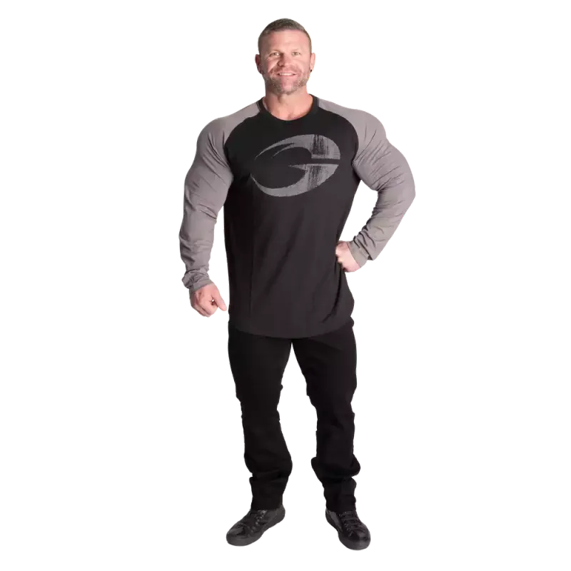 Gasp Original Raglan ls, svart/grå genser