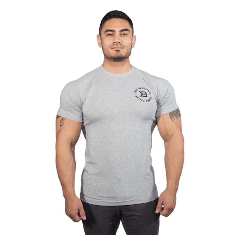 Better Bodies Gym Tapered Tee, grå t-skjorte 