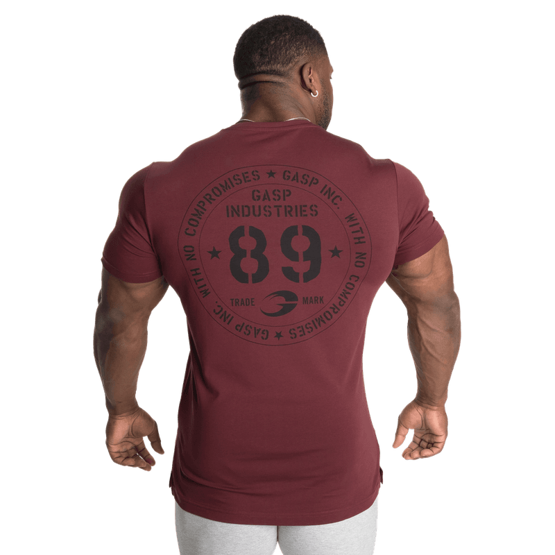Gasp 89 Classic Tapered Tee, mørk rød t-skjorte