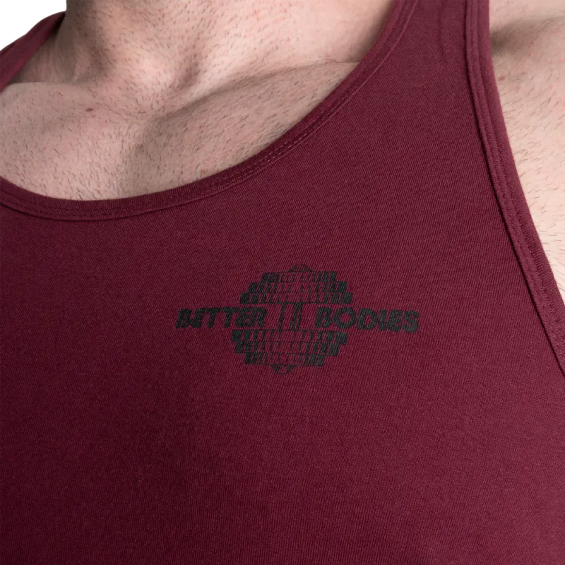 Better Bodies Essential T-back V2, mørk rød singlet