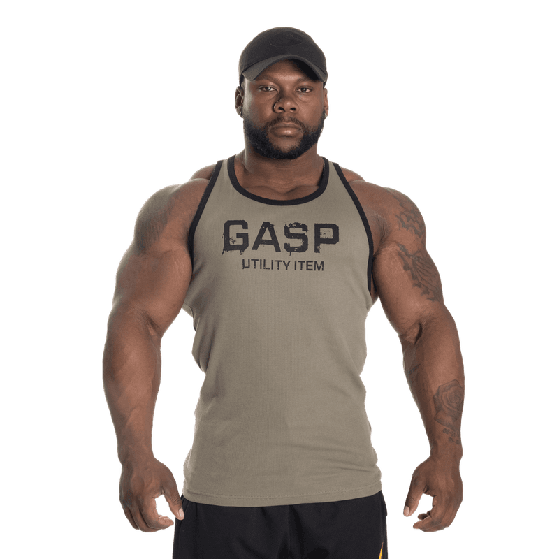 Gasp Ribbed T-back, grønn singlet