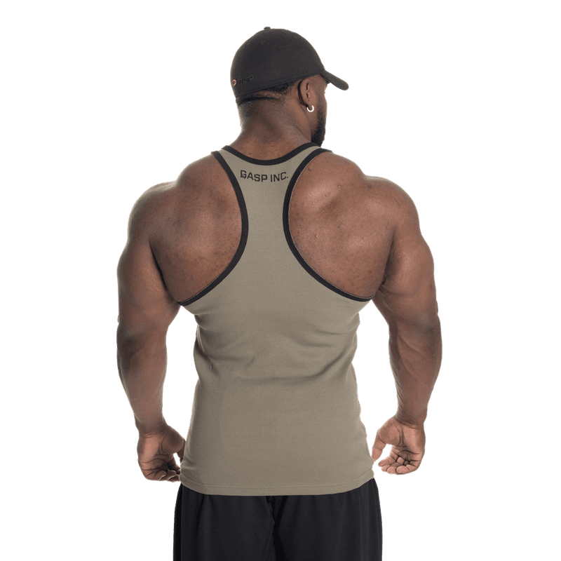 Gasp Ribbed T-back, grønn singlet