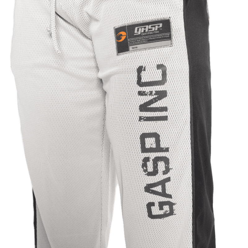 Gasp No1 Mesh Pant, hvit/grå treningsbukse