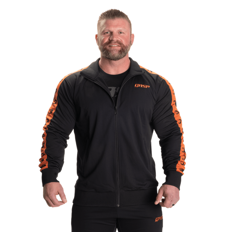 GASP Track Suit Jacket, svart/oransje treningsjakke