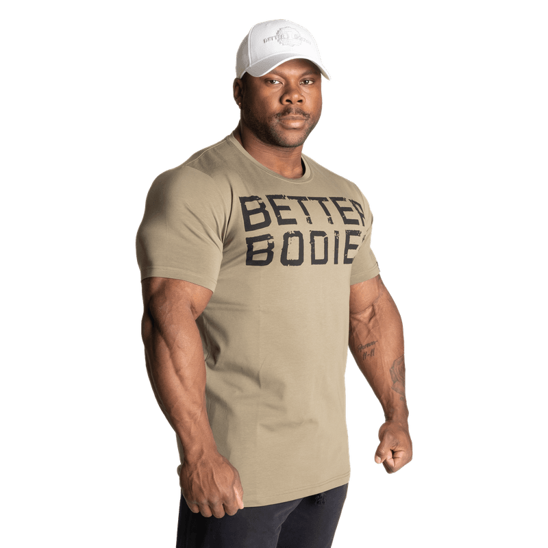 Better Bodies Basic Tapered Tee, grønn/svart t-skjorte