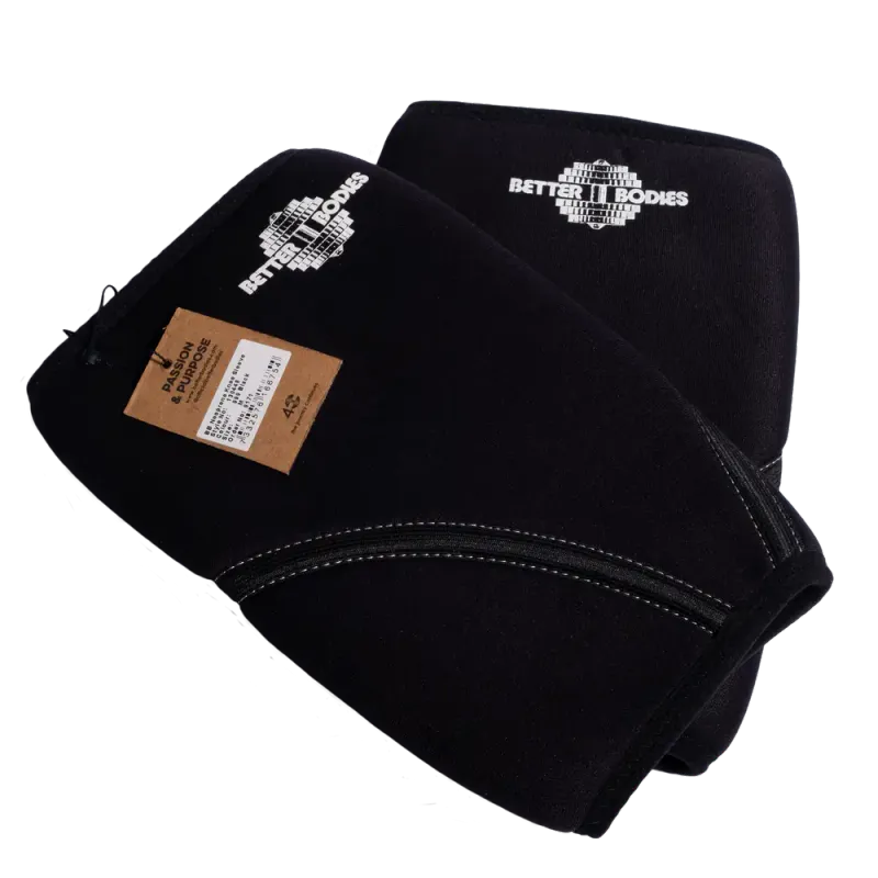 Better Bodies Neoprene Knee Sleeve, 7 mm støtte til kne, svarte