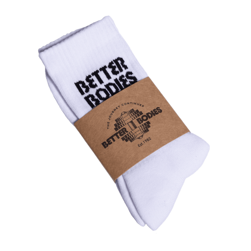 Better Bodies Crew Socks 1 pk, hvite sokker