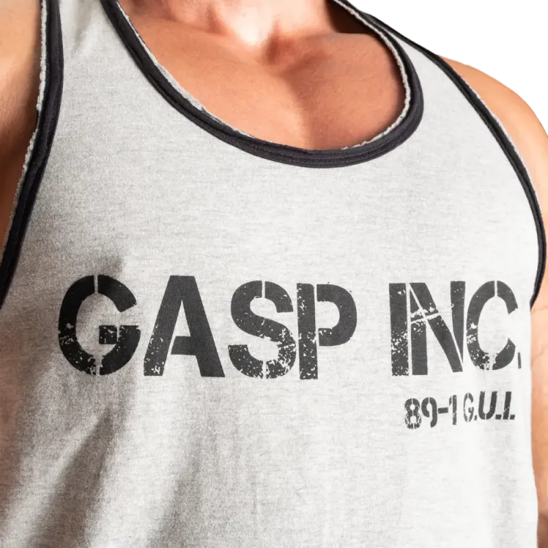 Gasp Division Jersey Tank, grå/svart singlet
