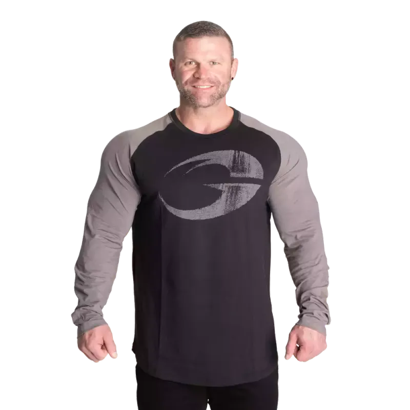 Gasp Original Raglan ls, svart/grå genser