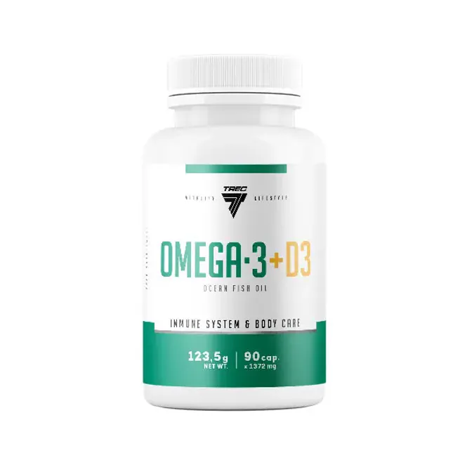 Hovedbilde Trec Omega 3 + Vit. D3, 90 kapsler