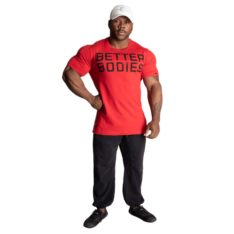 Better Bodies Basic Tapered Tee, rød t-skjorte