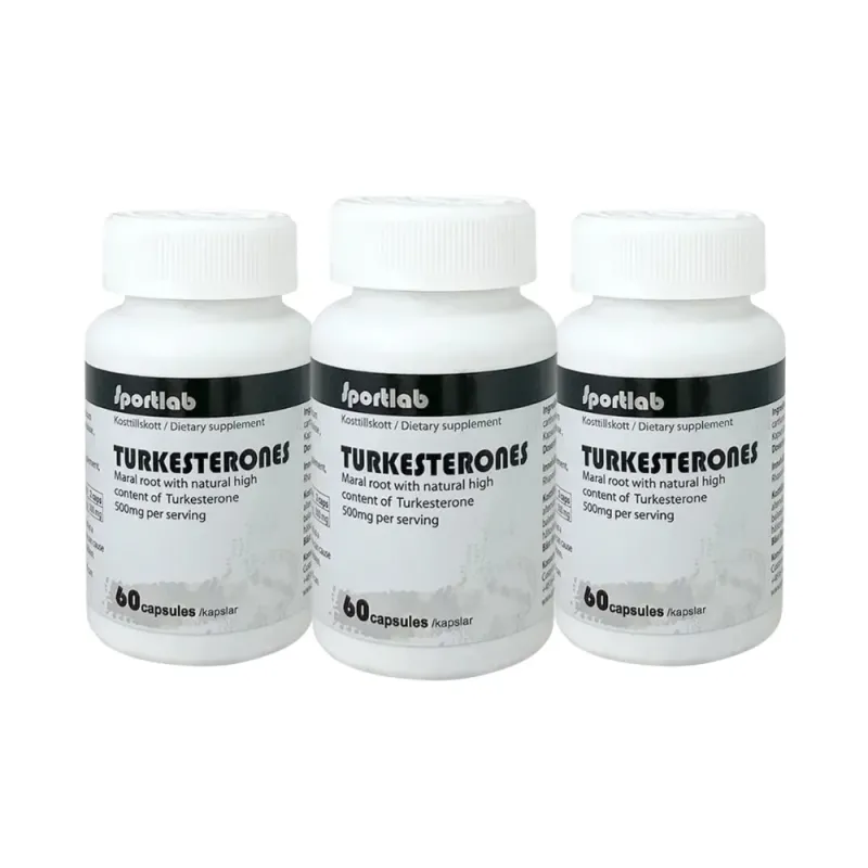 3 x Sportlab Turkesterone Testo 250 mg, 60 kapsler