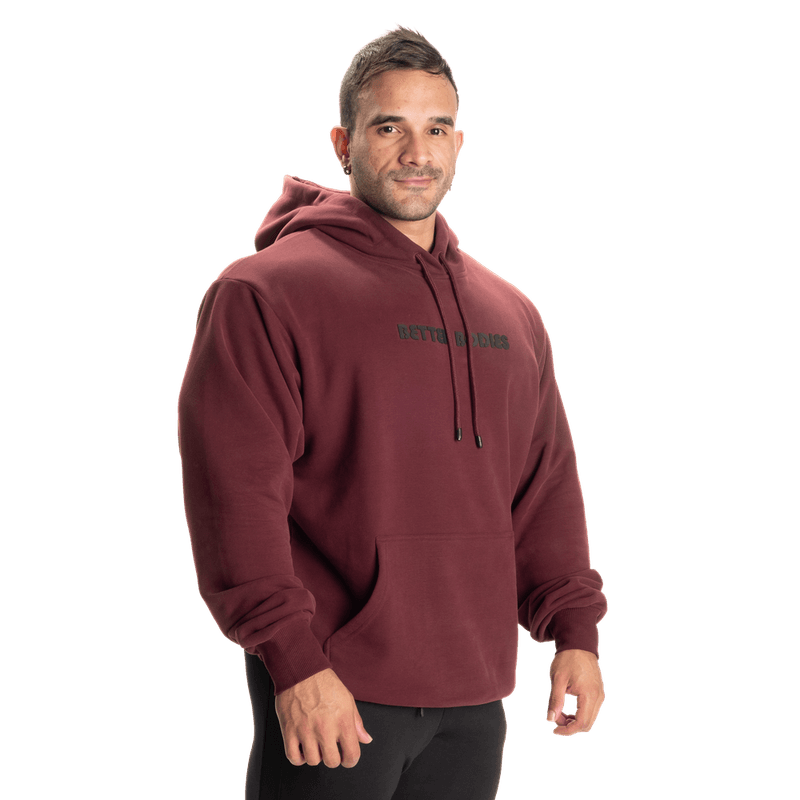 Better Bodies Logo Hoodie V2, rød hettegenser 