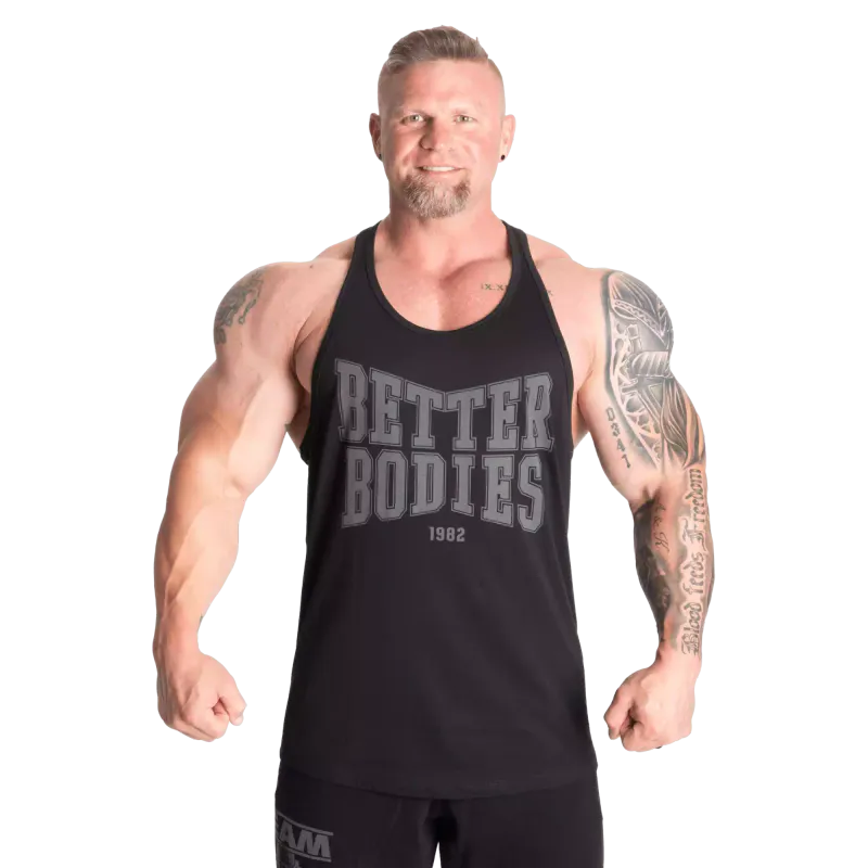 Better Bodies 1982 Essential T-back, svart/grå singlet