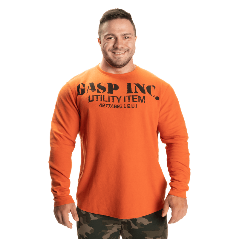 GASP Thermal Gym Sweater, oransje genser