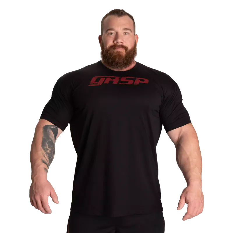 Gasp Legacy Gym Tee, svart/rød t-skjorte