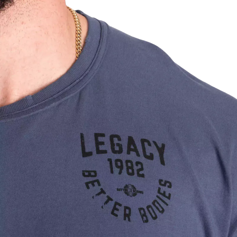 Better Bodies Legacy Street Tee, blå t-skjorte