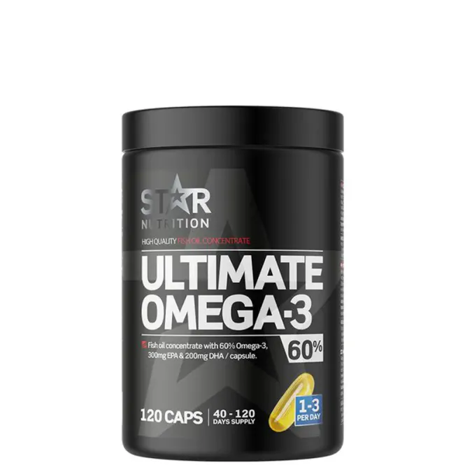Hovedbilde 3 x Star Nutrition Ultimate Omega-3. 60%, 120 ...