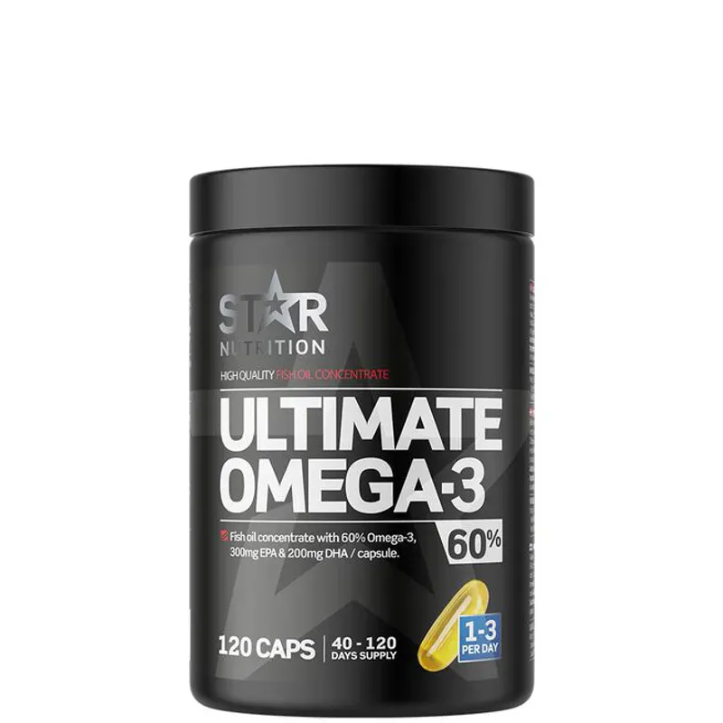 3 x Star Nutrition Ultimate Omega-3. 60%, 120 kapsler