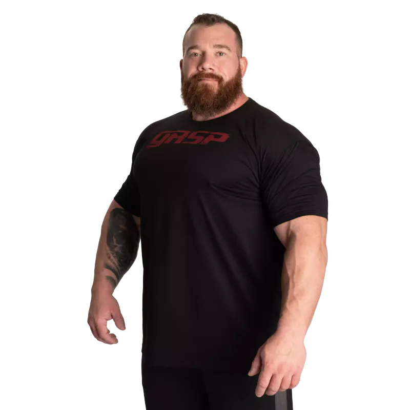 Gasp Legacy Gym Tee, svart/rød t-skjorte