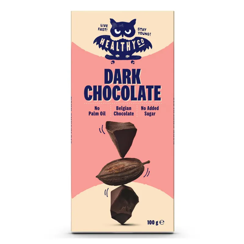 HealthyCo Dark Chocolate 100 g, mørk sjokolade