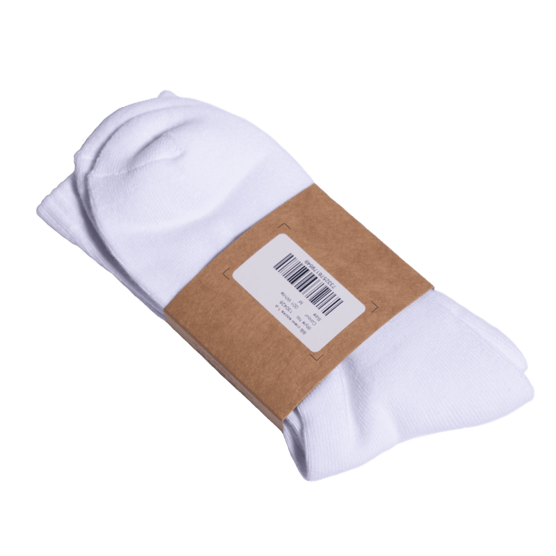 Better Bodies Crew Socks 1 pk, hvite sokker