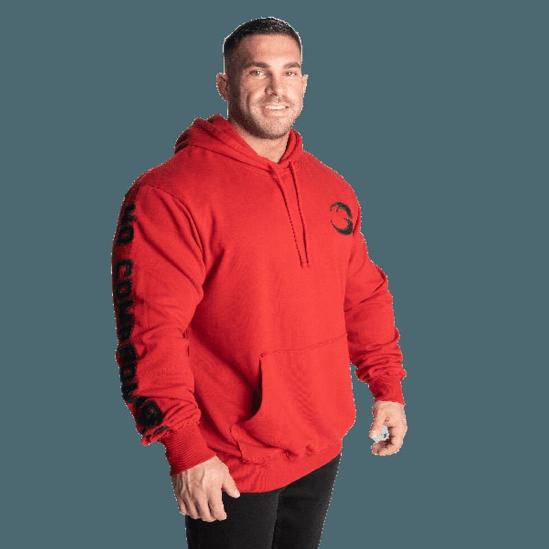 GASP Distressed Hood, rød hettegenser