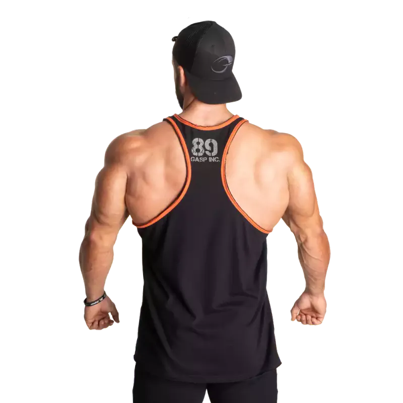Gasp Division Jersey Tank, svart/oransje singlet