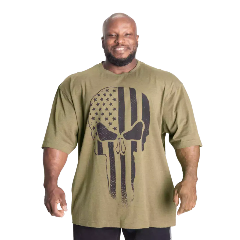 Better Bodies Skull Union Iron Tee, grønn t-skjorte