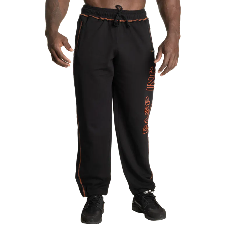 Gasp Division Sweatpant, svart/oransje treningsbukse