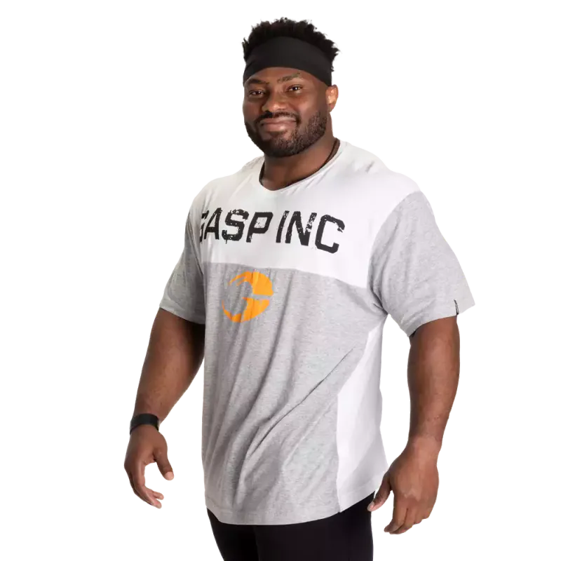Gasp Two Color Original Tee, gråmelert/hvit t-skjorte