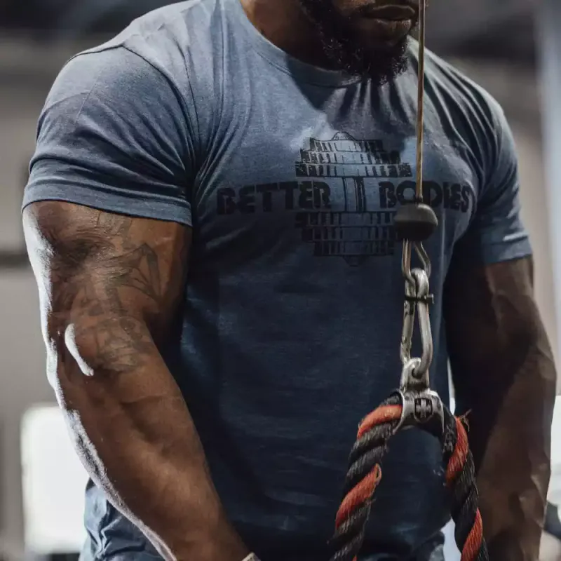 Better Bodies Recruit T-Shirt, blå t-skjorte