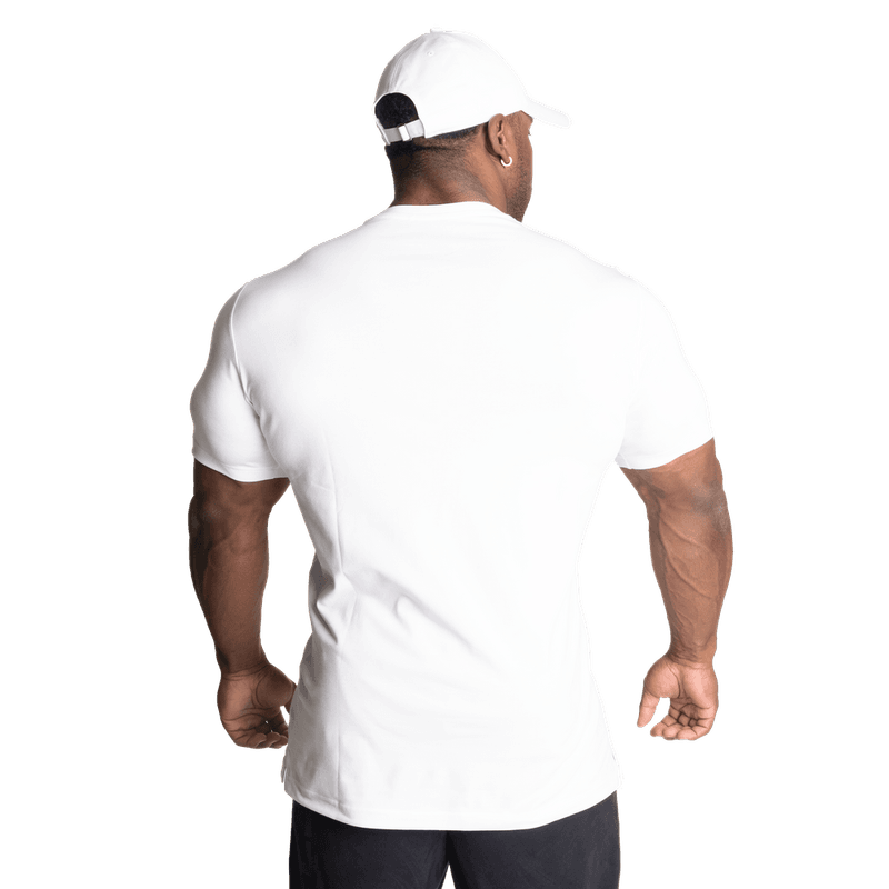 Better Bodies Basic Tapered Tee, hvit/rød t-skjorte