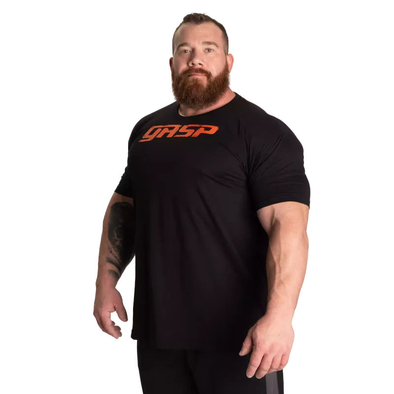 Gasp Legacy Gym Tee, svart/oransje t-skjorte