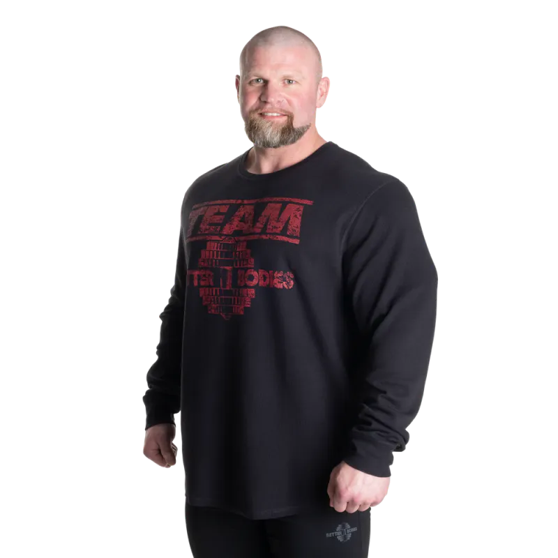 Better Bodies Thermal Team Sweater, svart/rød genser