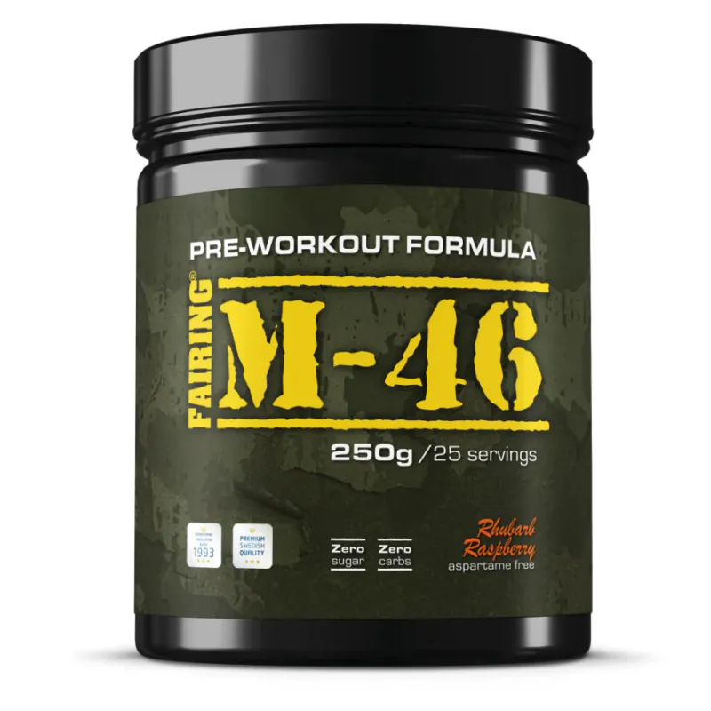M46 Pre Workout 250 g, PWO med kraftig effekt