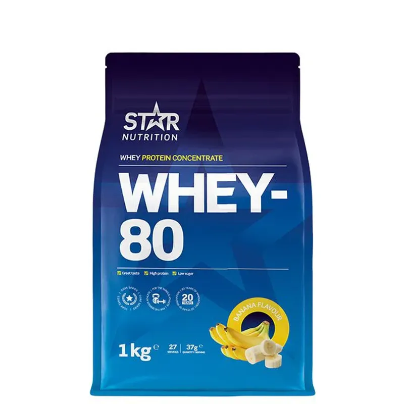 Star Nutrition Whey-80, 1 kg proteinpulver