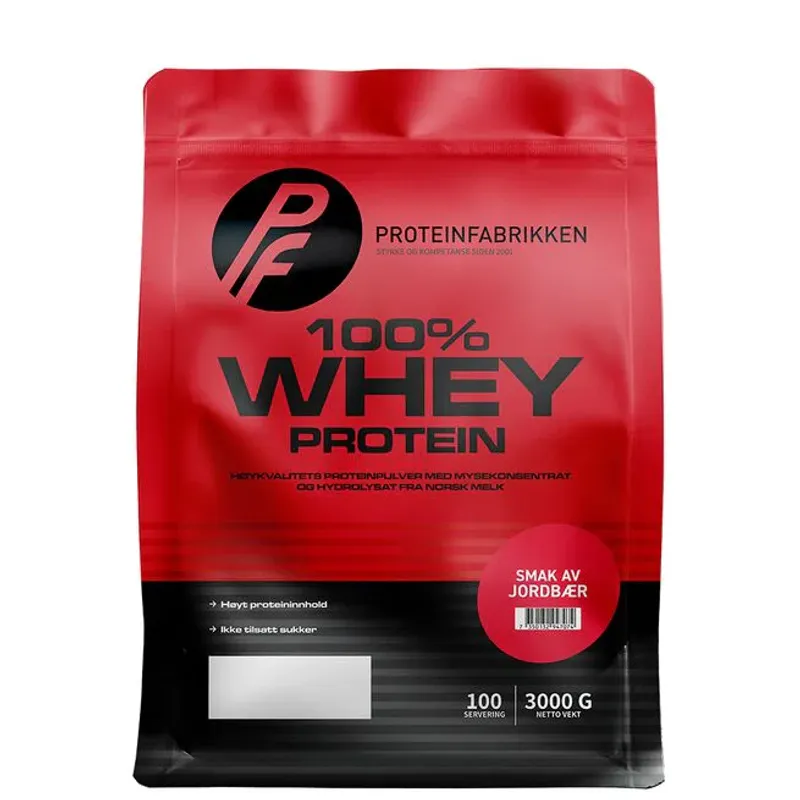 Proteinfabrikken 100%  Whey Protein 3000 g, proteinpulver