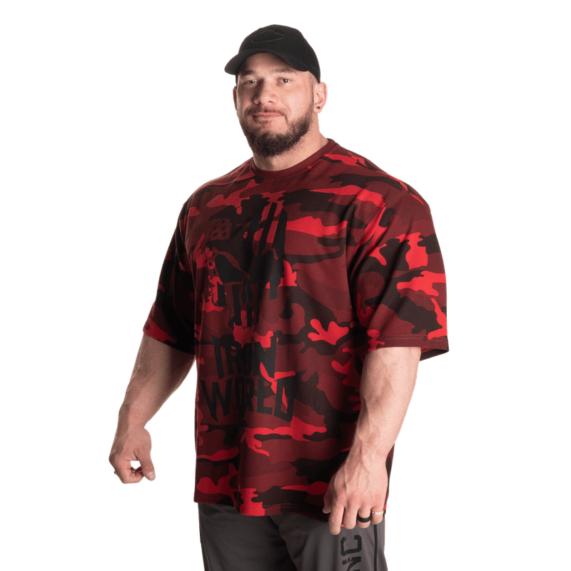 GASP Thermal Skull Tee, rød camo t-skjorte