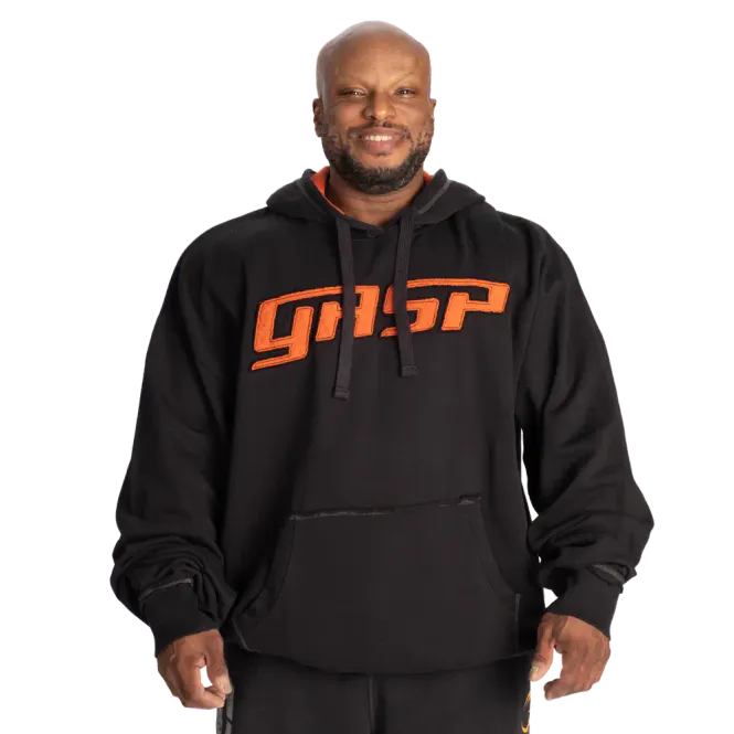 Hovedbilde Gasp Hood Sweater, svart/oransje hettegenser