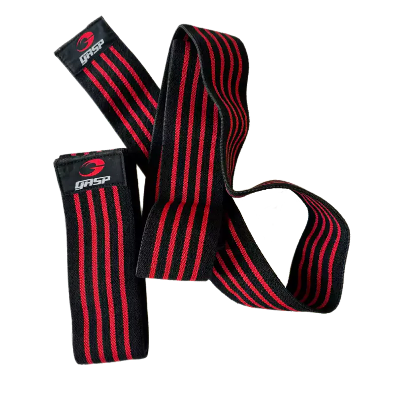 Gasp Knee Wraps, svart/rød knebind fra GASP | Lynrask levering