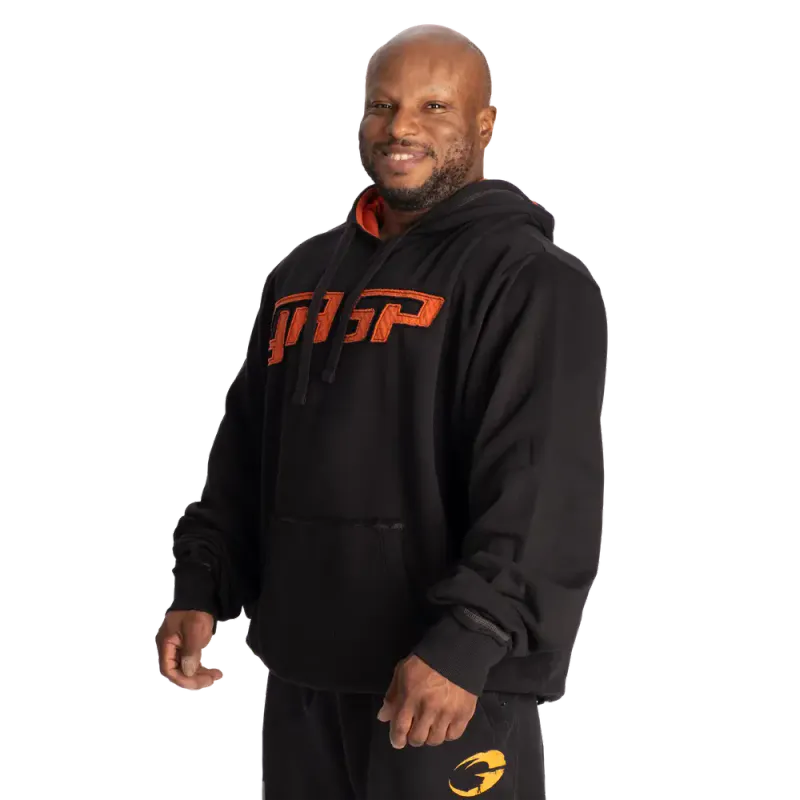 Gasp Hood Sweater, svart/oransje hettegenser